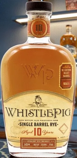 10 Year Old HCB's DC Edition Single Barrel Rye Whiskey 750ml