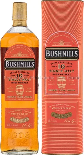 10 Year Old Sherry Cask Finish Single Malt Irish Whiskey 1lt